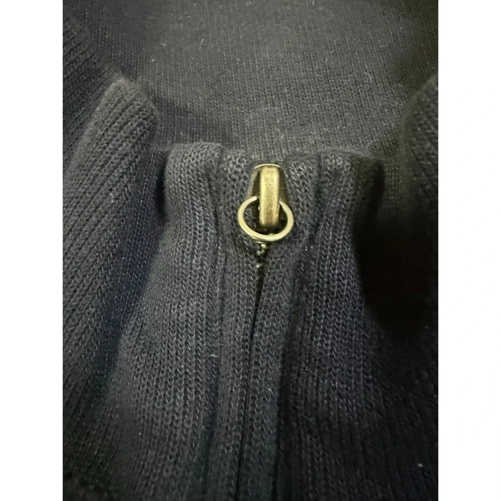 Polo‎ Ralph Lauren Mens XXL Navy Blue 100% Cotton Quarter Zip Pullover Sweater